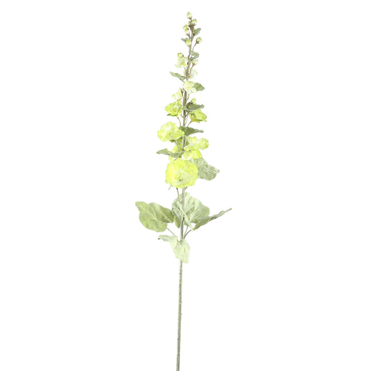 Hollyhock Flower Groen Spray Met Bladeren - Set van 6 114x65x26 cm