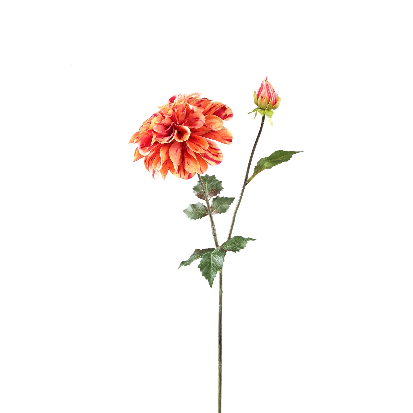 Dahlia Bloem Oranje Spray Met Knop - Set van 12 51x21x18 cm