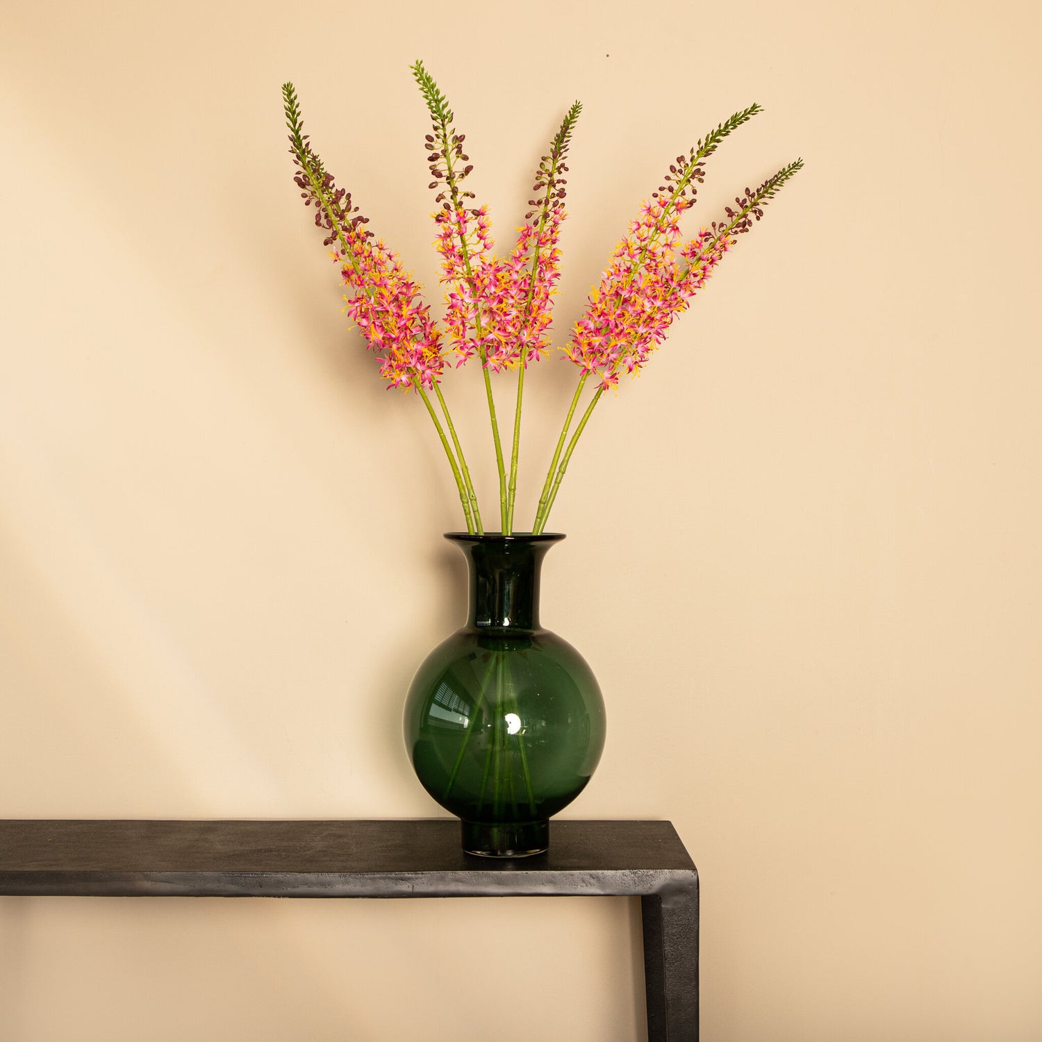 Twig Plant Roze Groen Eremurus Spray Set van 6 Stuks 104x44x8 cm