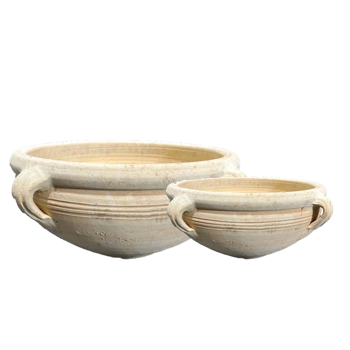 Jason Beige Terracotta Antieke Ronde Pot Groot Set van 4 - 4 Sets 19x30x30 cm