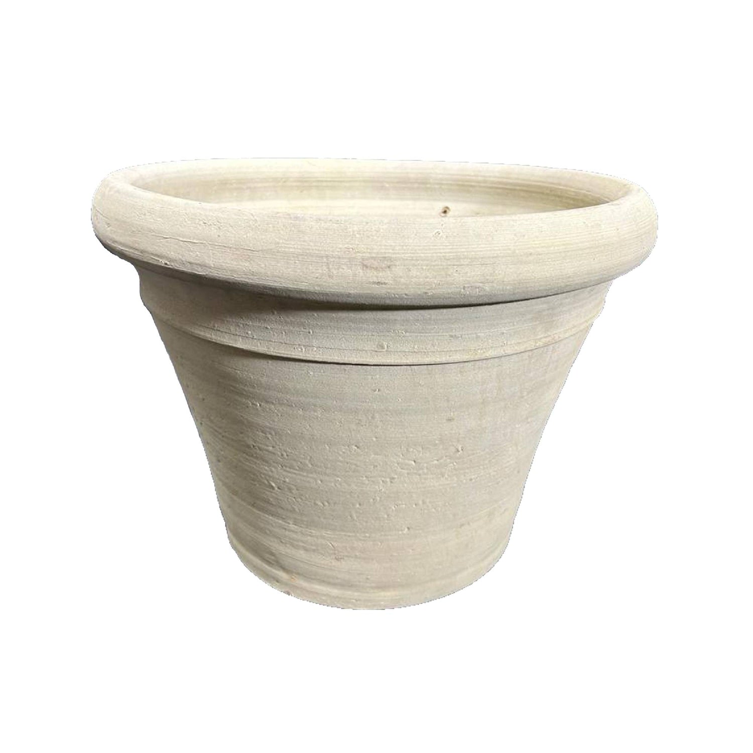 Alexis Beige Terracotta Ronde Pot Met Rand Set van 2 - 2 Sets 32x37x37 cm