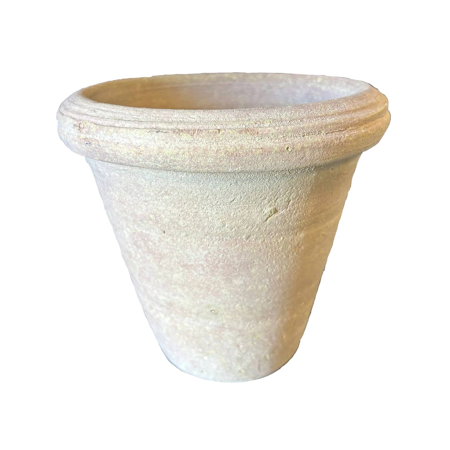 Nella Beige Terracotta Ronde Pot Met Rand M - Set van 12 17x17x17 cm