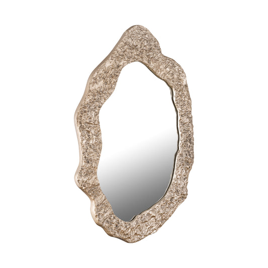 Morina Champagne Aluminium Spiegel Organische Ovale Vorm 88x61x3 cm