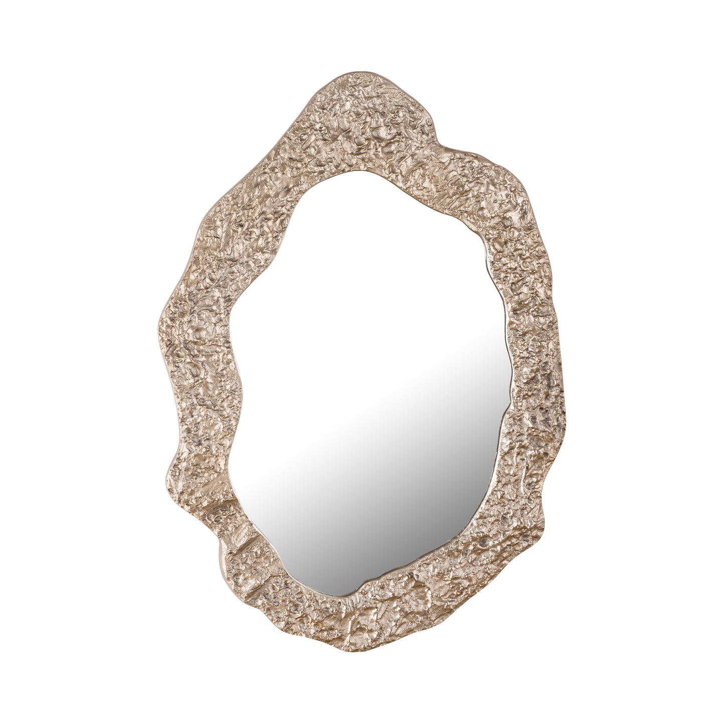 Morina Champagne Aluminium Spiegel Organische Ovale Vorm 88x61x3 cm