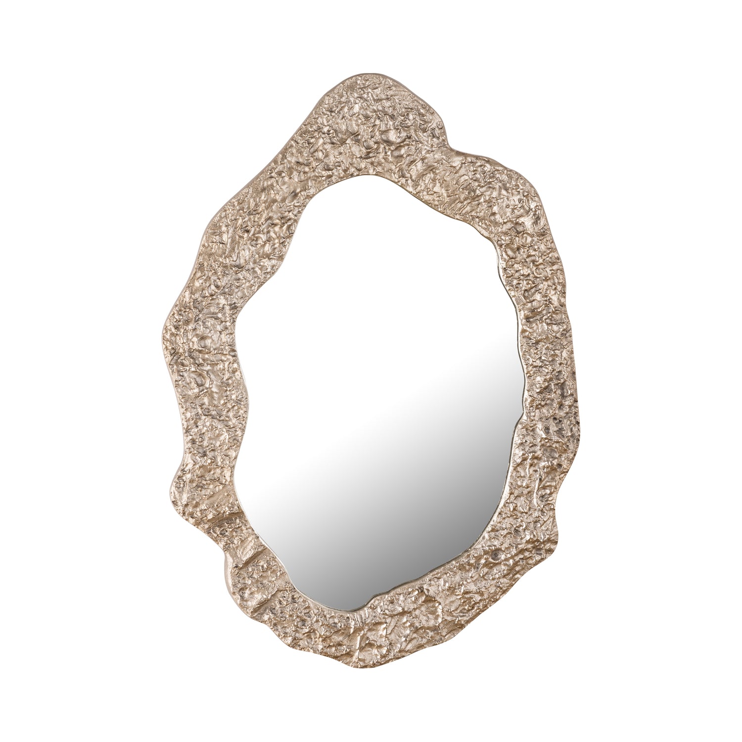 Morina Champagne Aluminium Spiegel Organische Ovale Vorm 88x61x3 cm