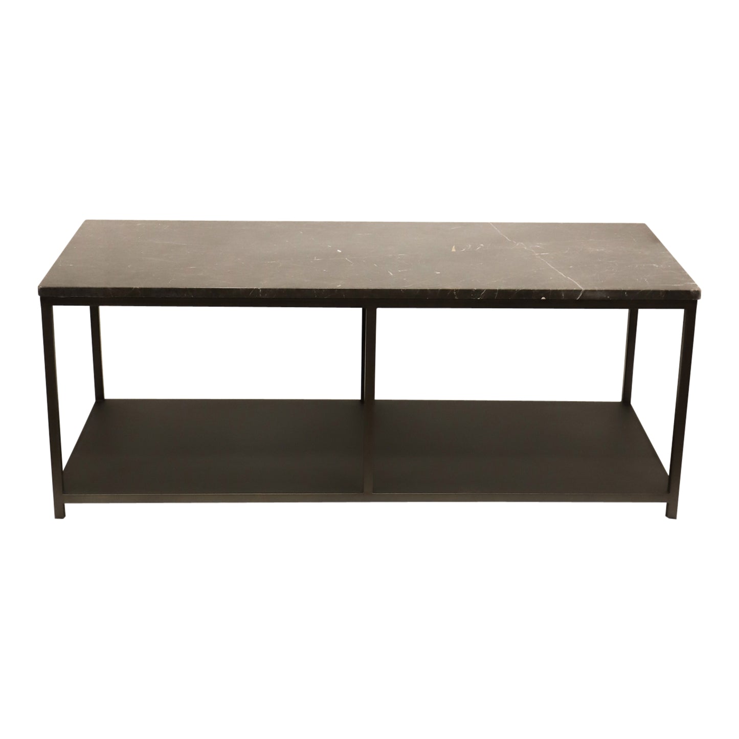Laco Brown Sidetable Marble Top Taupe Metal Frame