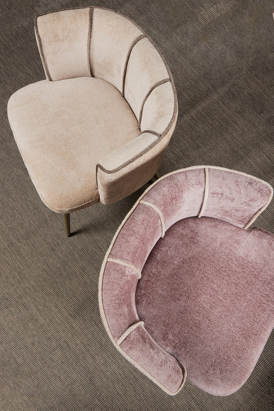 Nell Beige Dining Chair Aphrodite 3 Stripes