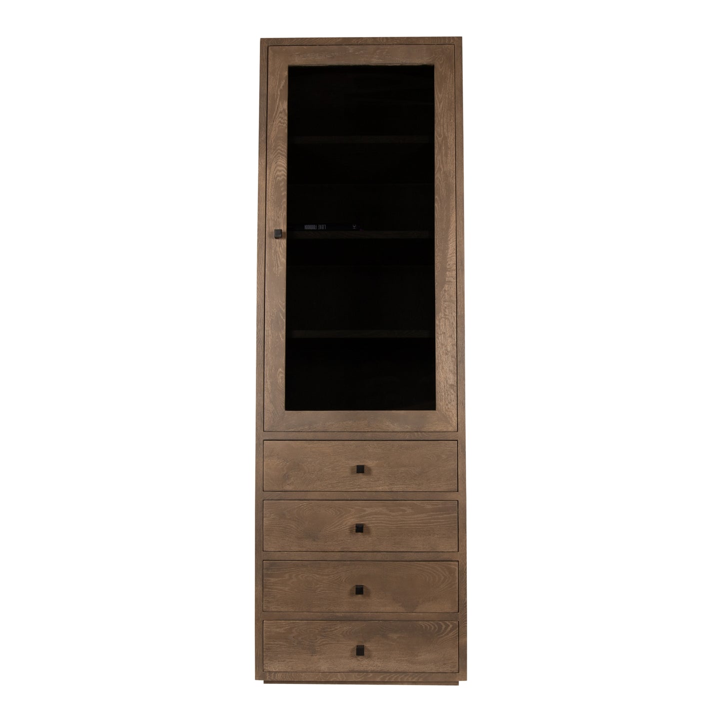 Oak Cabinet Armarium 1 Door 4 Drawers Glay