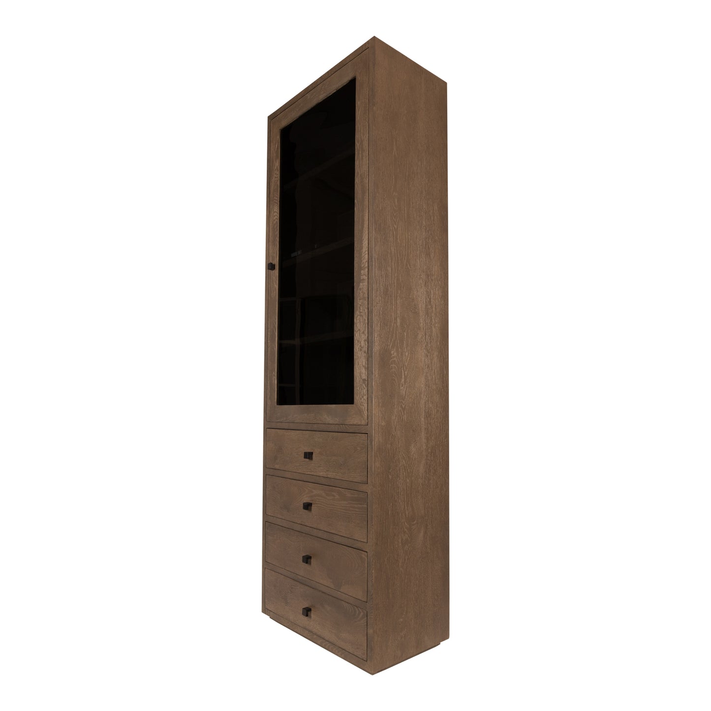 Oak Cabinet Armarium 1 Door 4 Drawers Glay