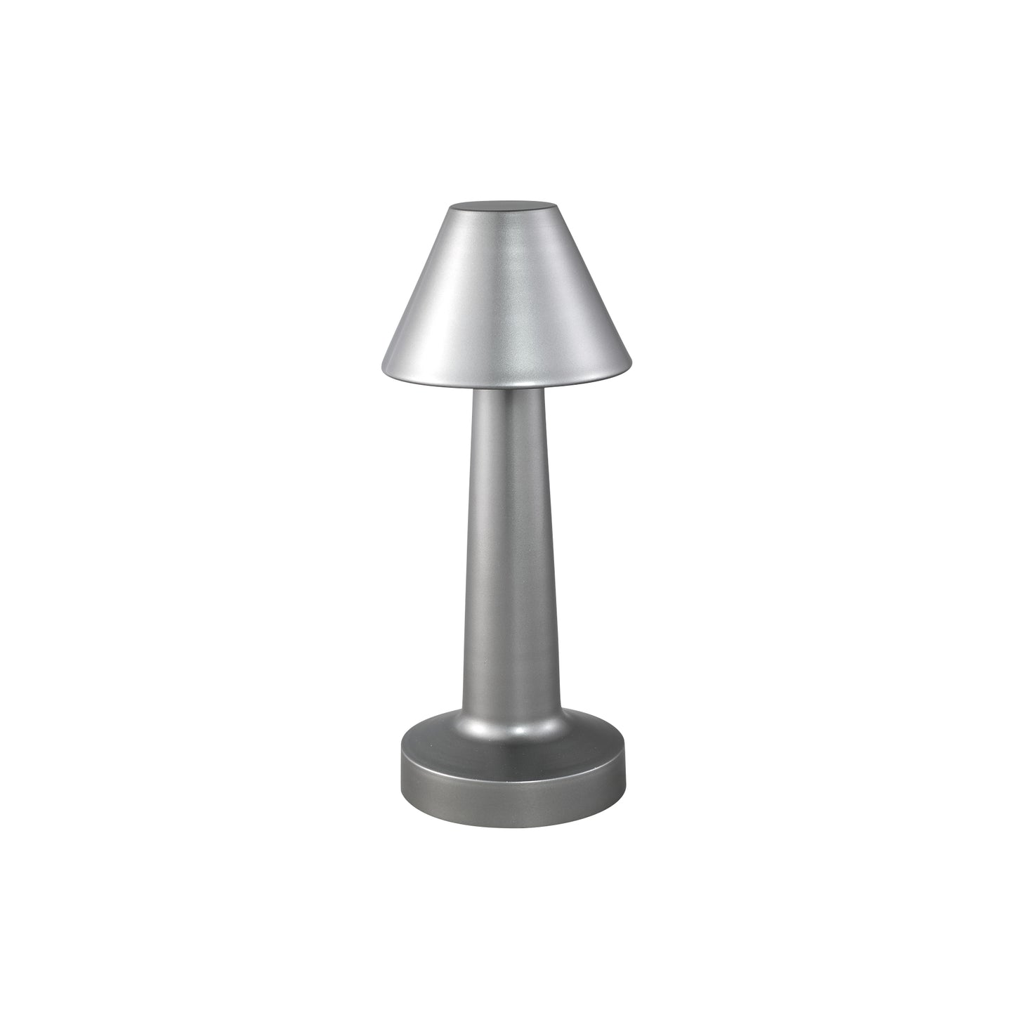 SaraAnn Zilveren Aluminium LED Tafellamp Driehoekige Kap 23x9x9 cm
