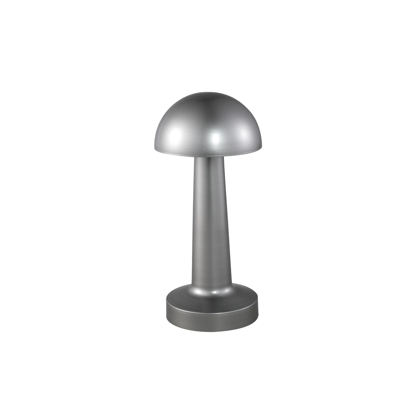 SaraAnn Zilveren Aluminium LED Tafellamp met Ronde Kap 23x9x9 cm