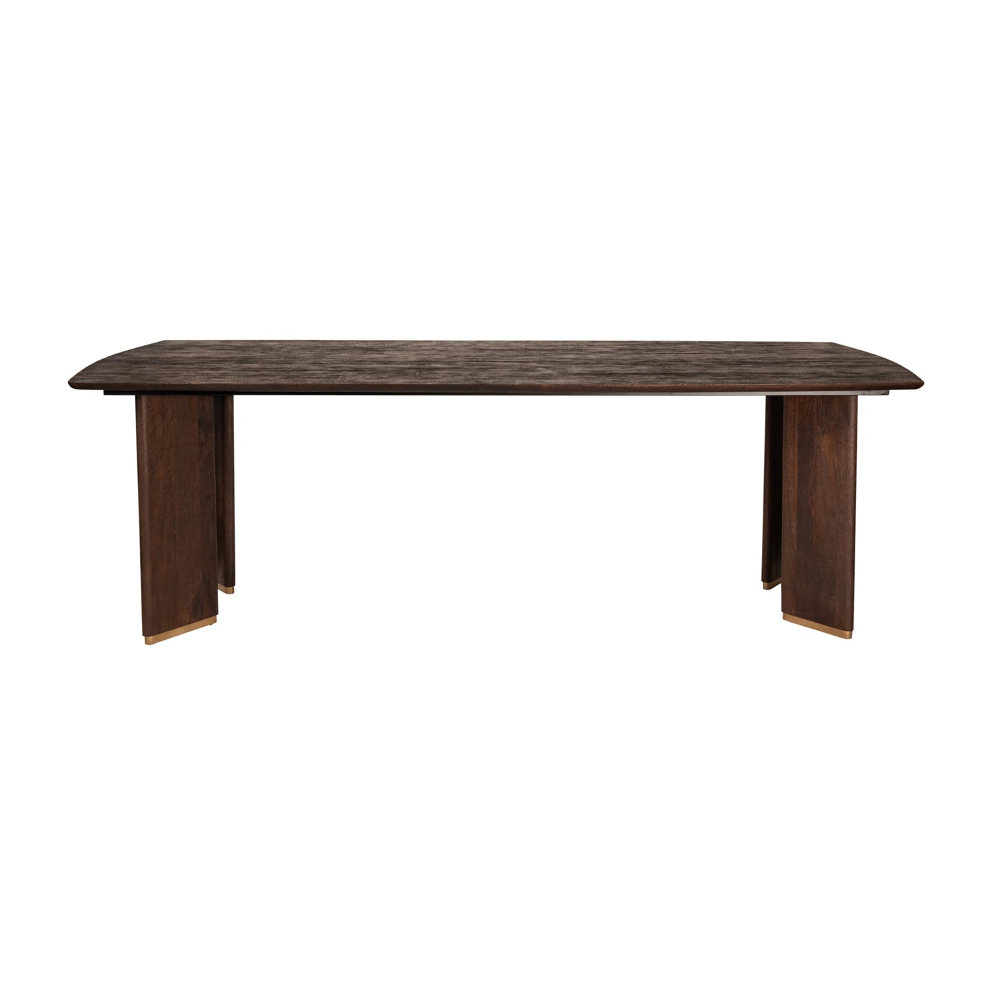 Liber Bruine Mangohout Eettafel 200cm Gouden Poten 77x200x100 cm