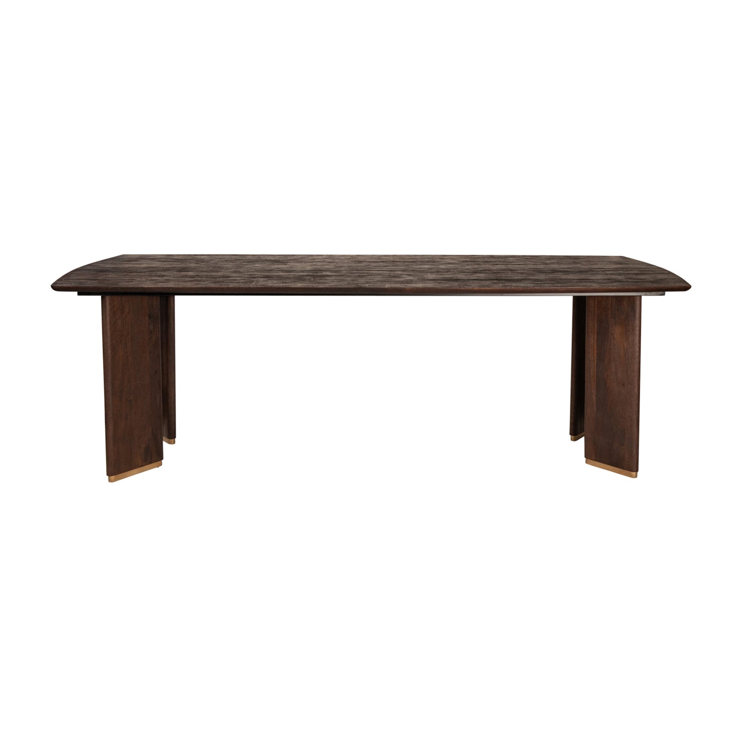Liber Bruine Mangohout Eettafel 200cm Gouden Poten 77x200x100 cm