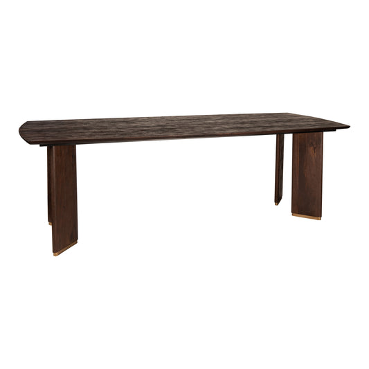 Liber Bruine Mangohout Eettafel 200cm Gouden Poten 77x200x100 cm