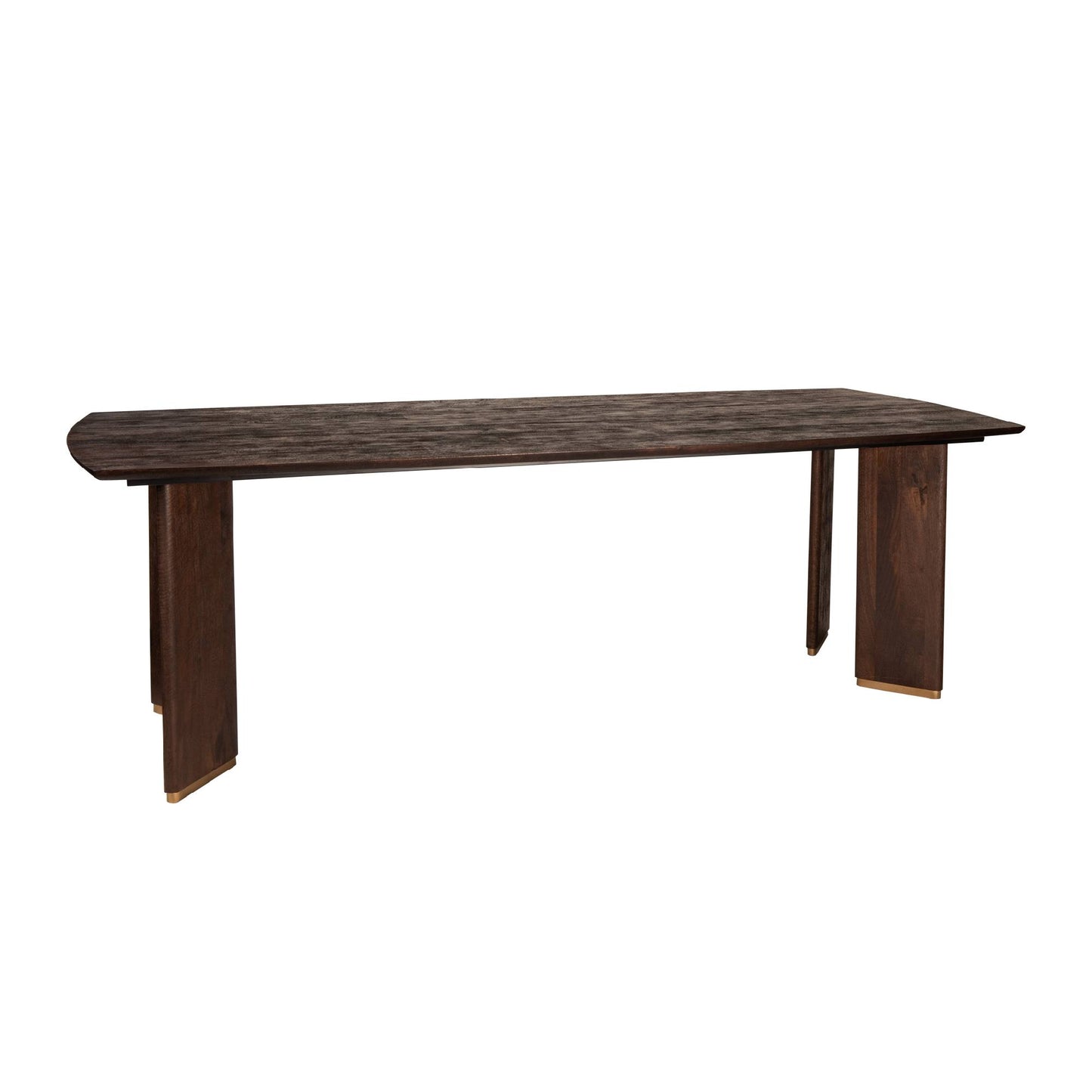 Liber Bruin Mangohout Eettafel 240cm Gouden Poot 77x240x100 cm