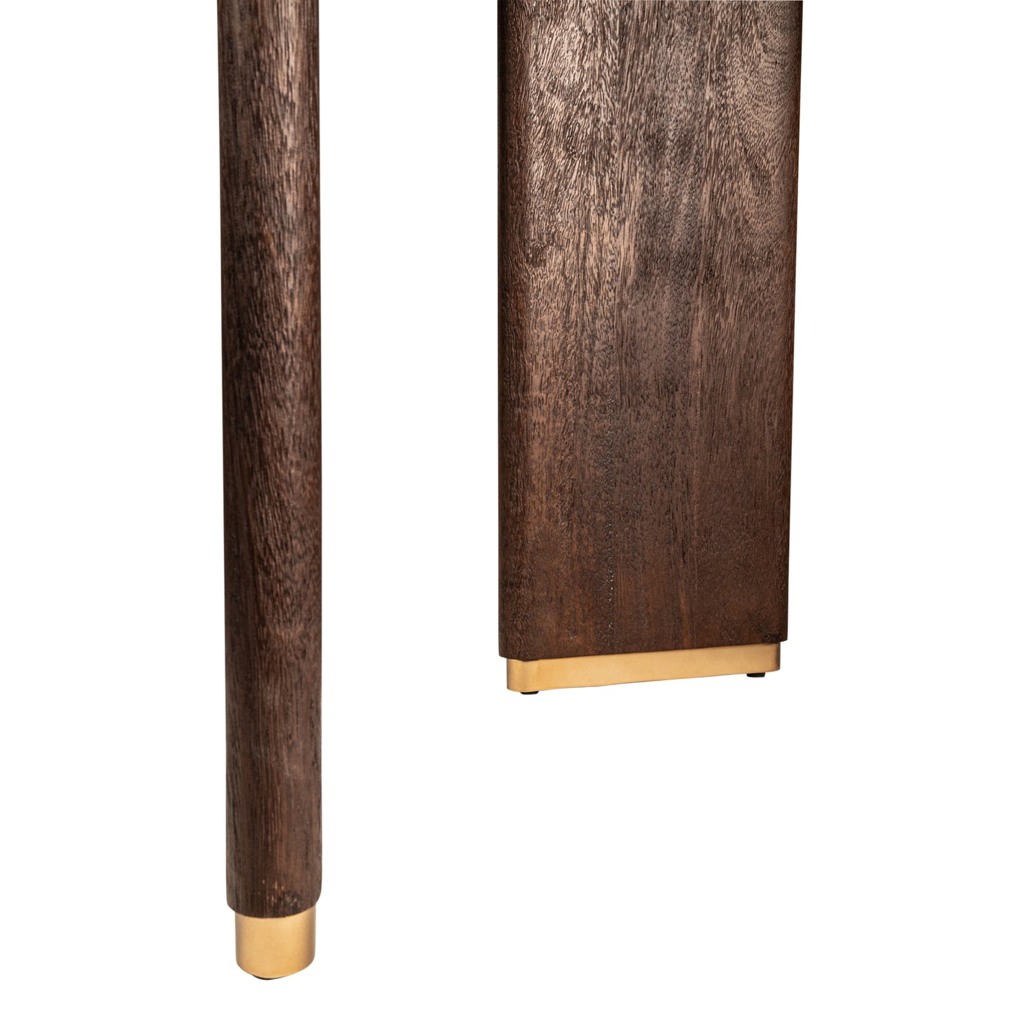 Liber Bruine Mangohout Eettafel 280cm Gouden Poot 77x280x110 cm