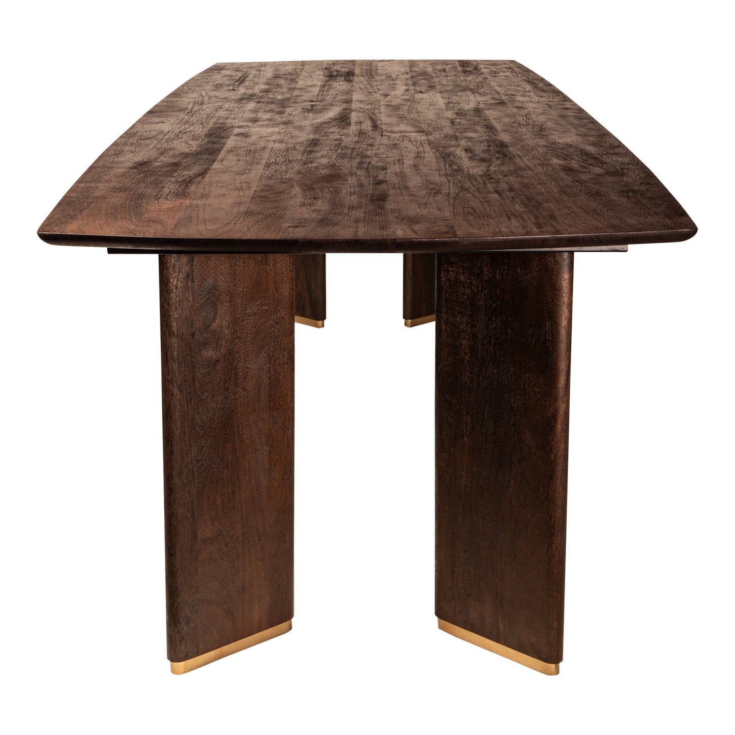 Liber Bruine Mangohout Eettafel 280cm Gouden Poot 77x280x110 cm