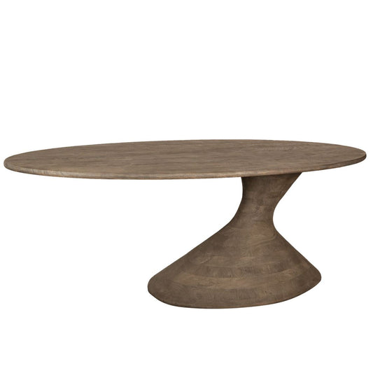 Nemo Grijze Mangohout Eettafel Ovaal 220cm 77x220x110 cm