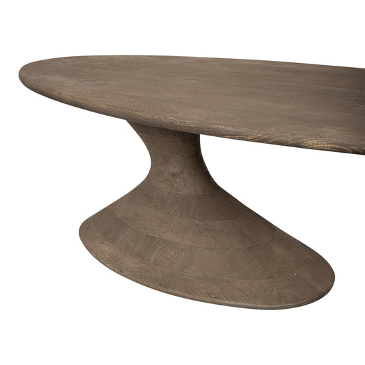 Nemo Grey Mango Wooden Coffee Table Oval 150cm