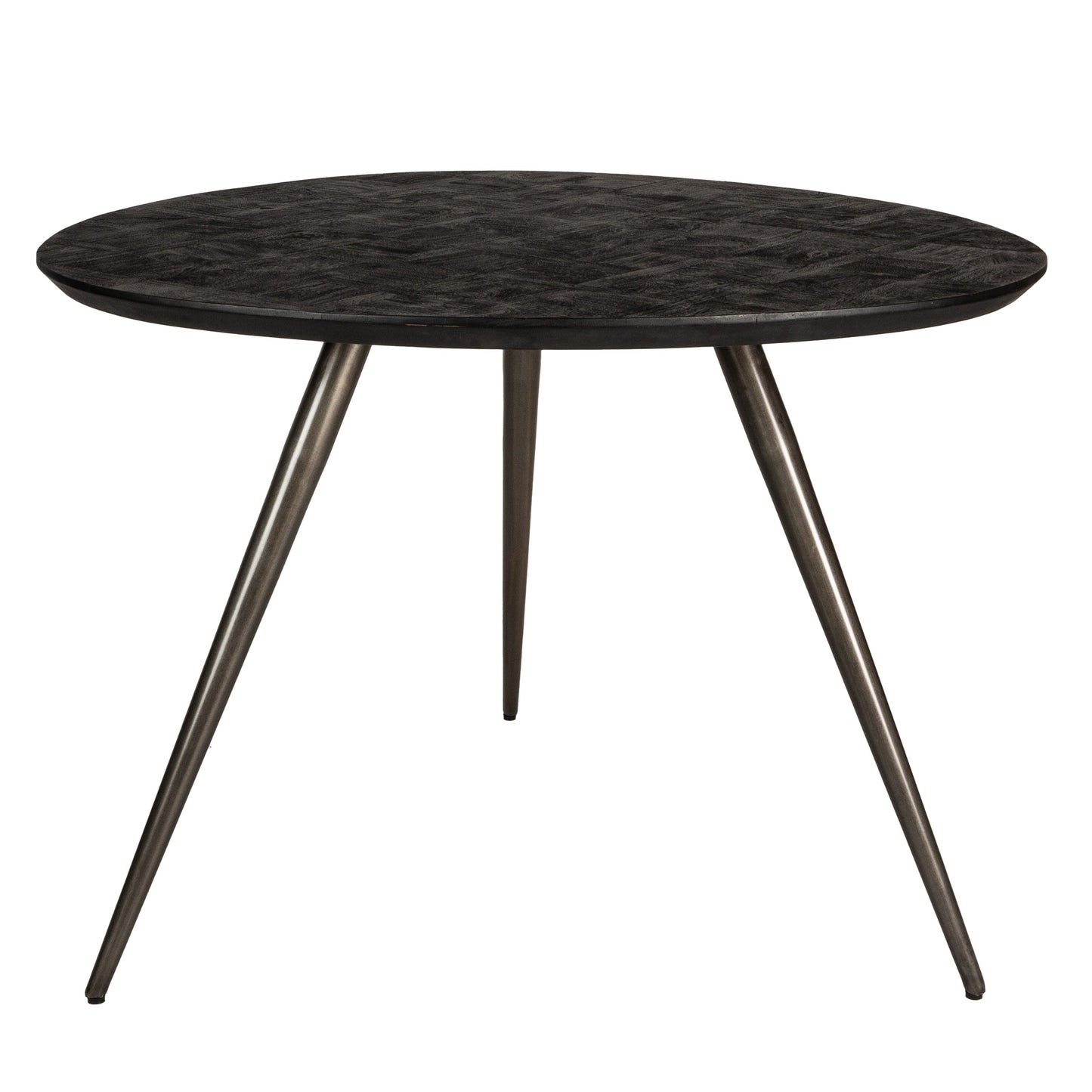 Fieron Black Wooden Dining Table Organic Round