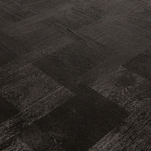 Fieron Black Wooden Dining Table Organic Round