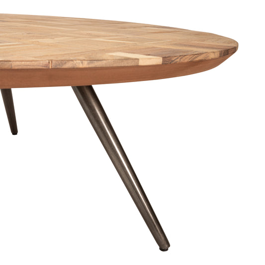 Fieron Natural Wooden Coffee Table Organic Round