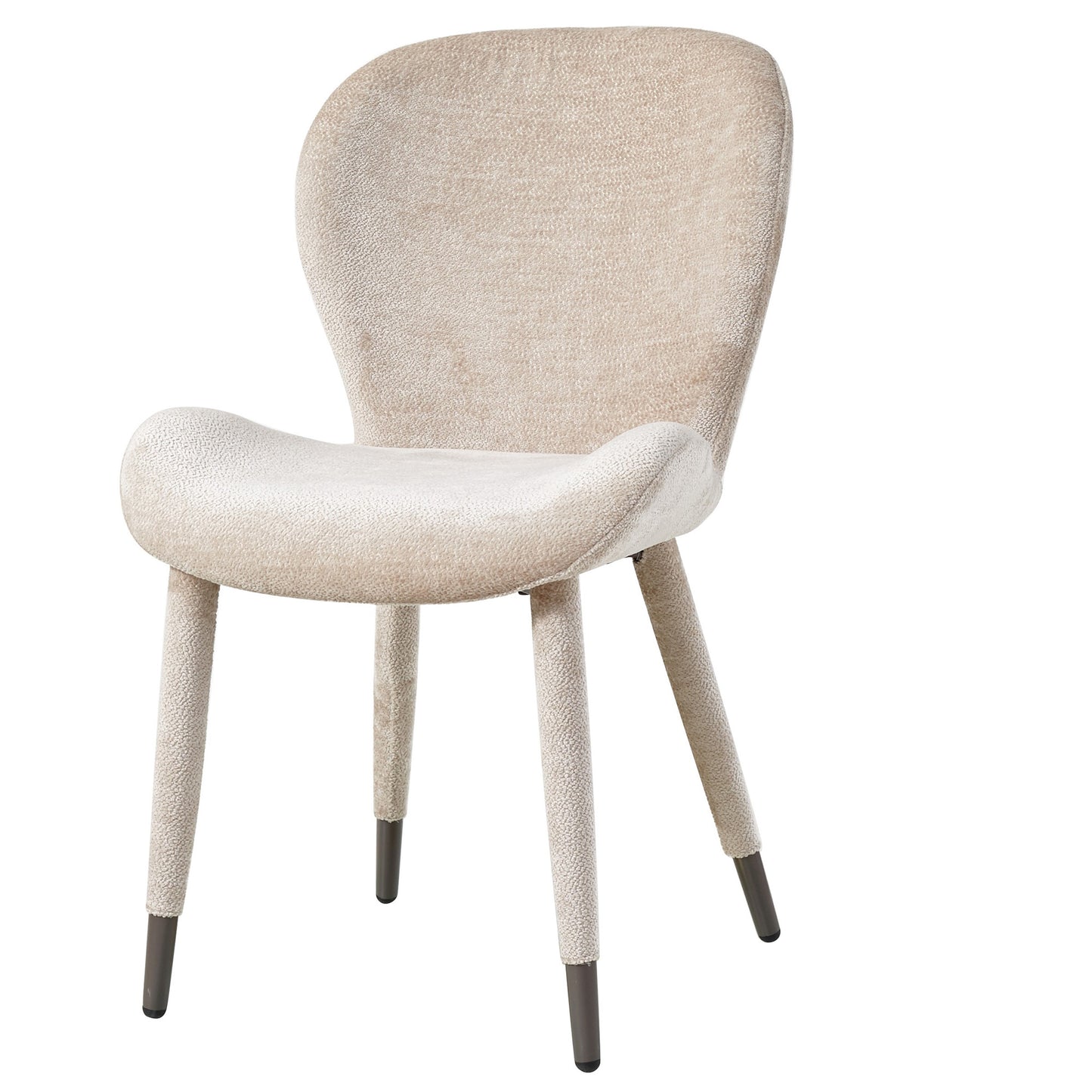 Thor Beige Eetkamerstoel Set van 2 Aphrodite Stof Poot - 2 Sets 87x62x52 cm