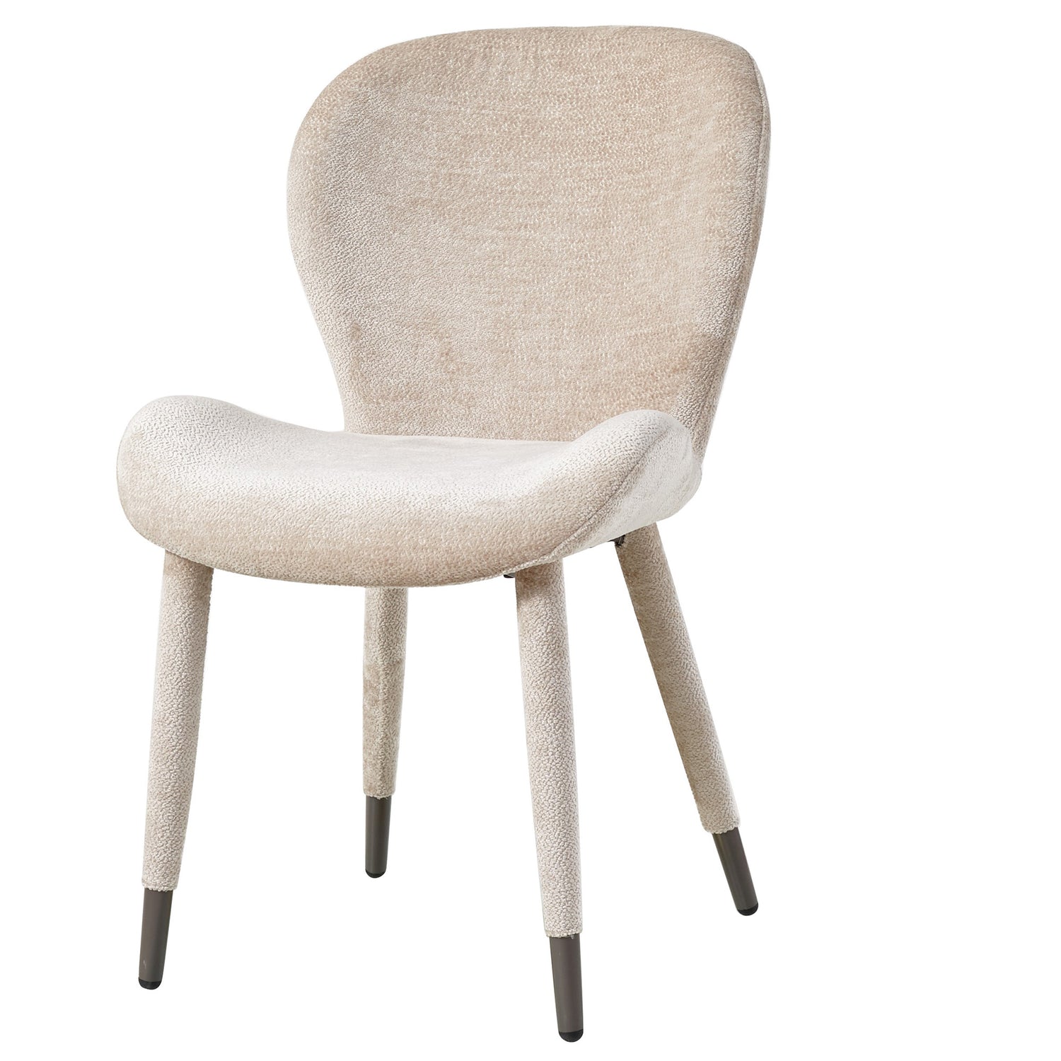 Thor Beige Eetkamerstoel Set van 2 Aphrodite Stof Poot - 2 Sets 87x62x52 cm