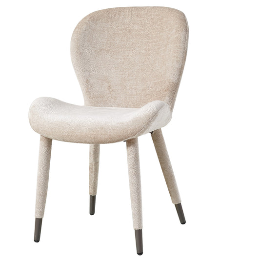 Thor Beige Eetkamerstoel Set van 2 Aphrodite Stof Poot - 2 Sets 87x62x52 cm