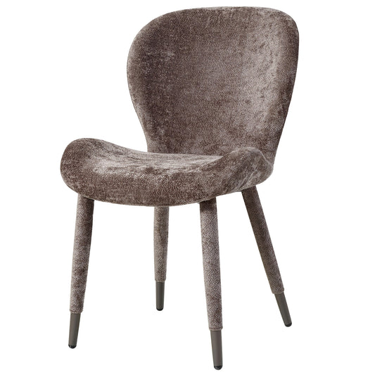 Thor Mocca Eetkamerstoel Set van 2 Aphrodite Stof - 2 Sets 87x62x52 cm