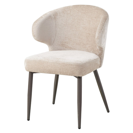 Ares Beige Eetkamerstoel Aphrodite met Klei Poten 84.5x60x60 cm