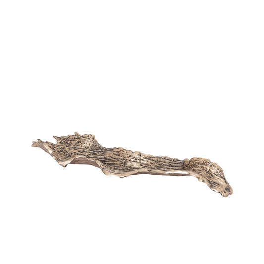Aitana Gouden Gietaluminium Golvende Schaal Klein 7x54x15 cm