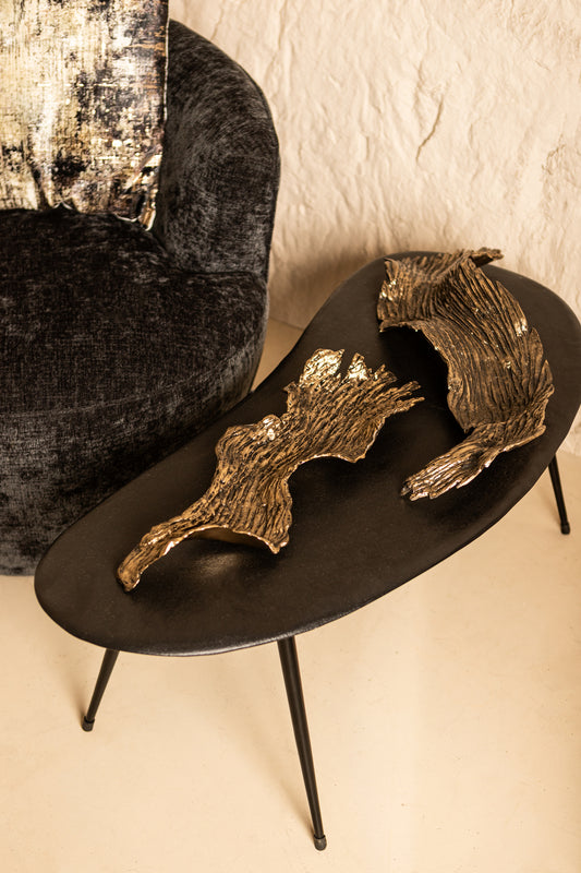Aitana Gold Casted Alu Wavy Bowl Large