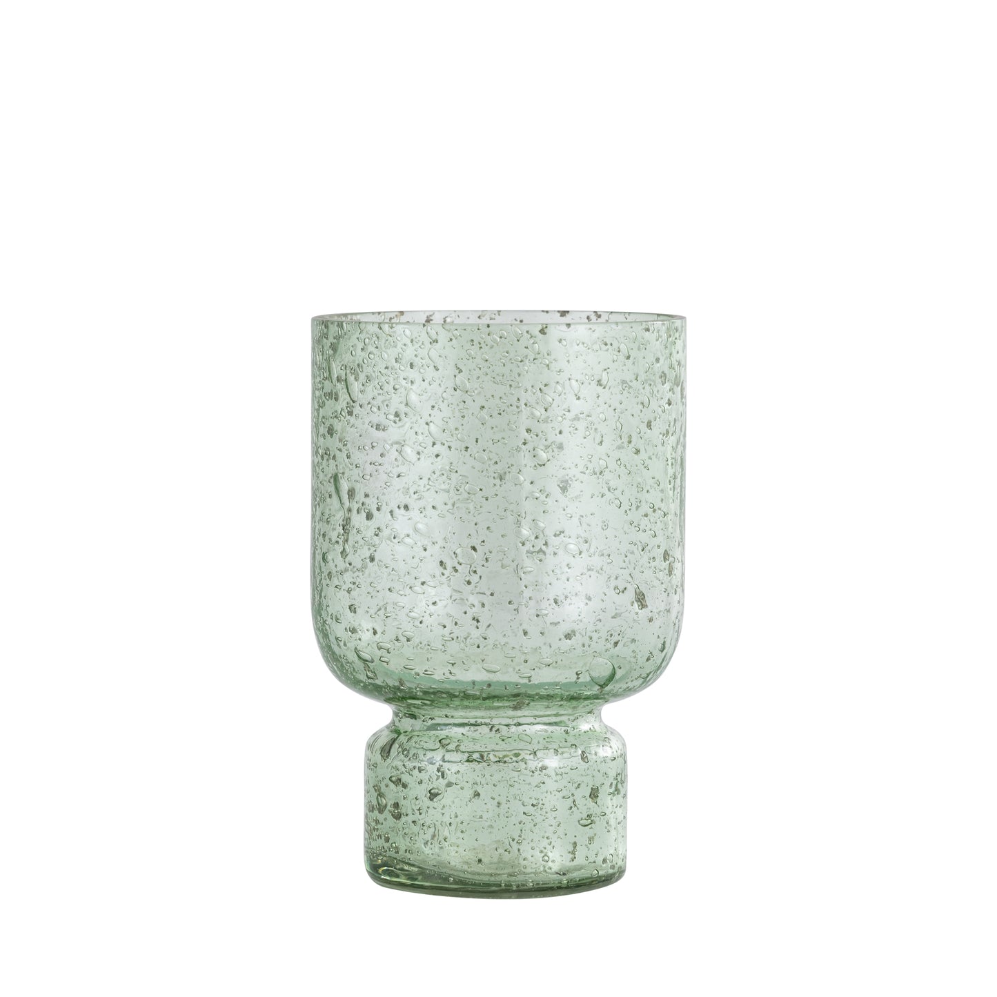 Laurynn Groene Steen Look Glazen Theelicht Op Voet S - Set van 6 15.5x10x10 cm