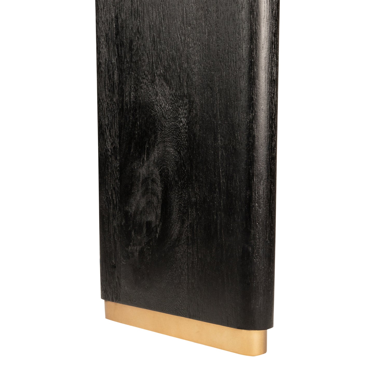 Liber Zwarte Mangohout Eettafel 240cm Gouden Poot 77x240x100 cm