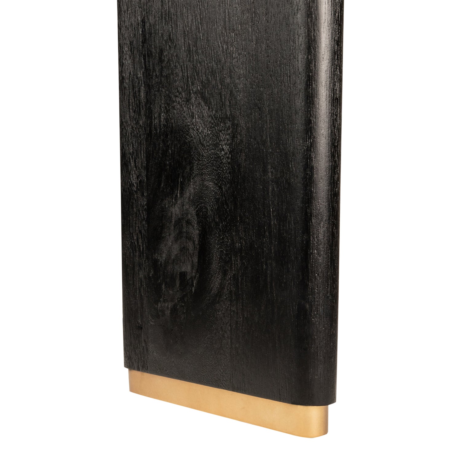 Liber Zwarte Mangohout Eettafel 240cm Gouden Poot 77x240x100 cm