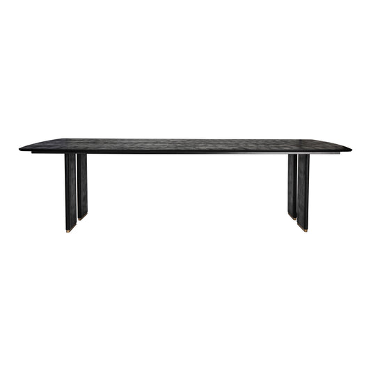 Liber Zwarte Mangohout Eettafel 280cm Gouden Poten 77x280x110 cm