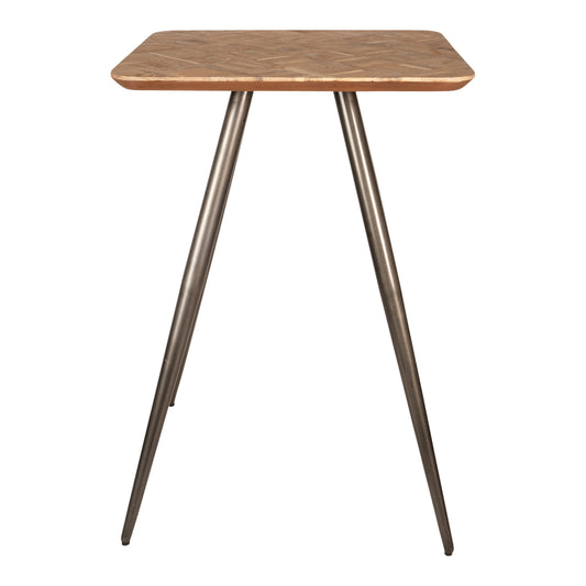 Fieron Natural Wooden Bar Table Square