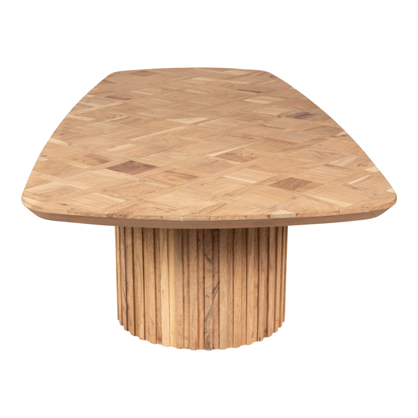 Fieron Natural Wooden Coffee Table Double Rnd Base