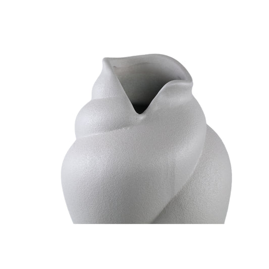 Donnella Taupe Ceramic Matt Glazed Thick SwirlpotL