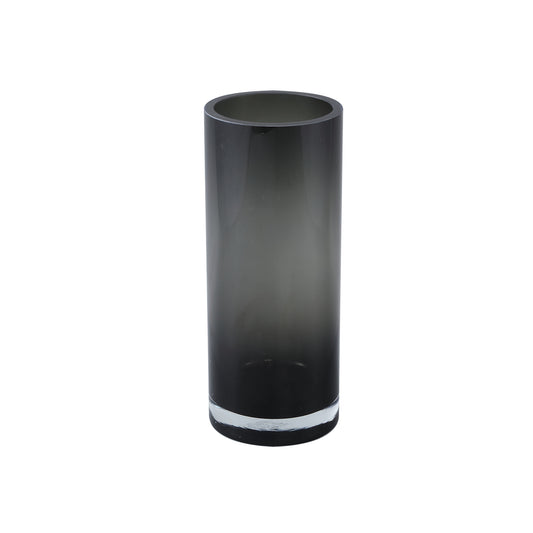 Tammara Black Thick Glass Vase Simple Round L