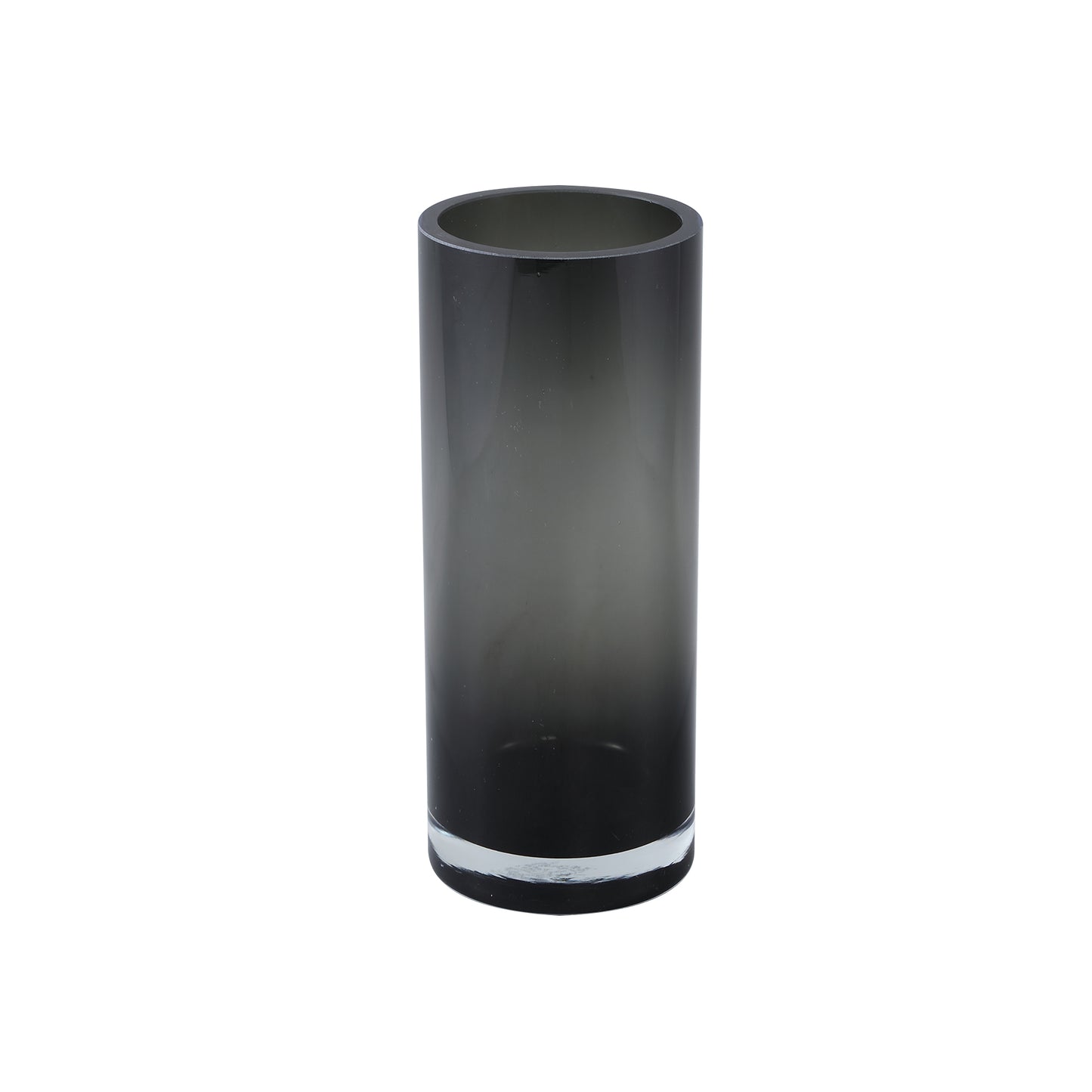 Tammara Zwarte Dikwandige Glazen Vaas Rond L 30x12x12 cm