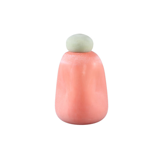 Karlie Orange Matte Glass Bulb Vase Green Top