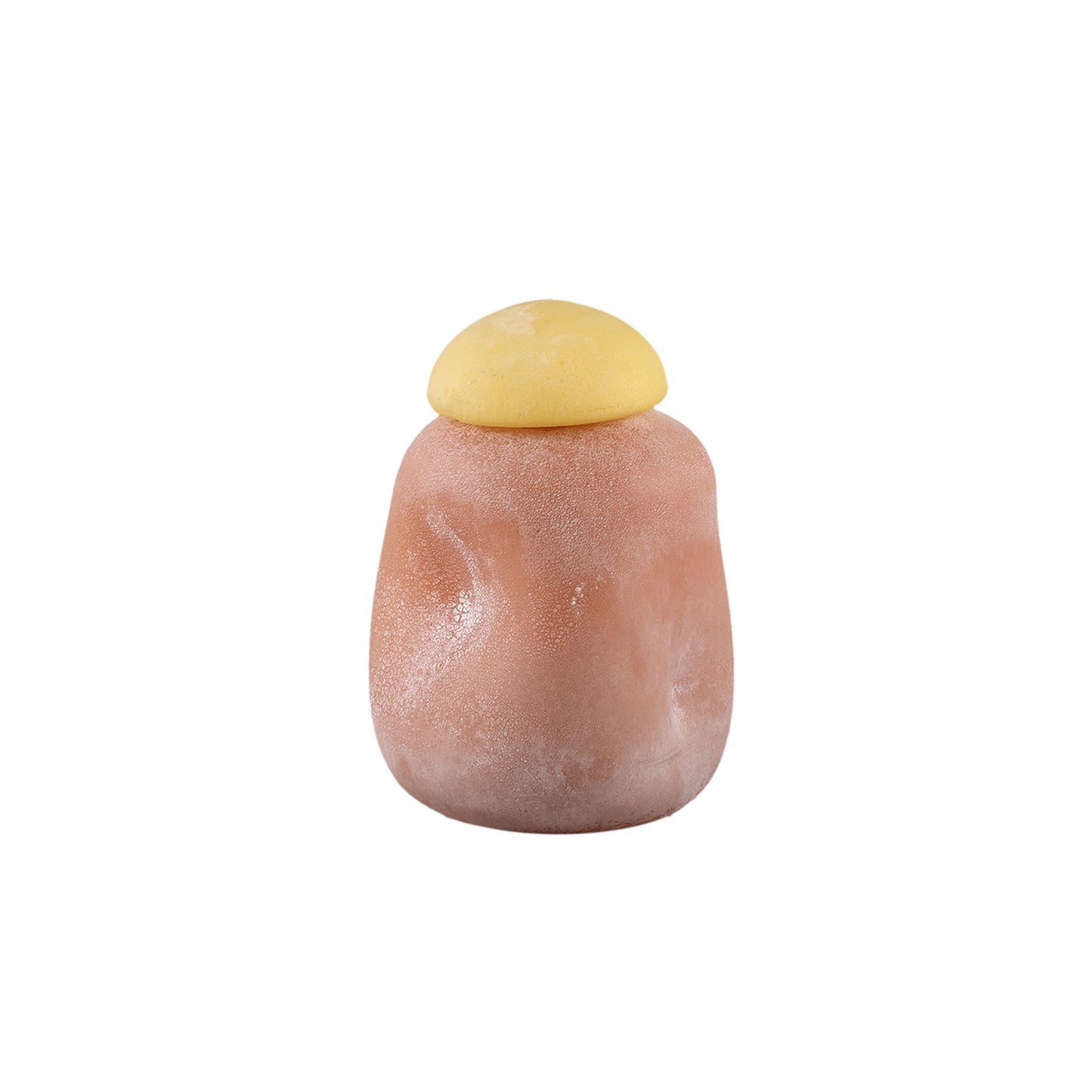 Karlie Bronze Matte Glass Bulb Vase Yellow Top