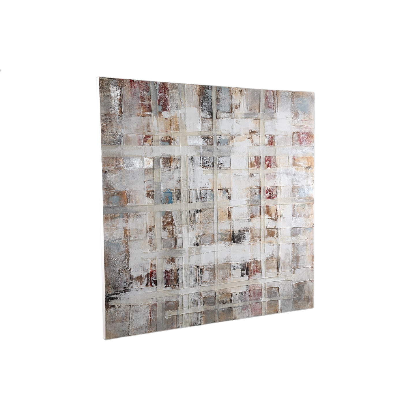 Julitta Cream Canvas Wall Panel Abstract Mixture