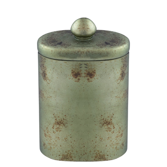 Bader Groen Antiek Glazen Opbergdoos Set van 6 Stuks - 6 Sets 20x8x13 cm