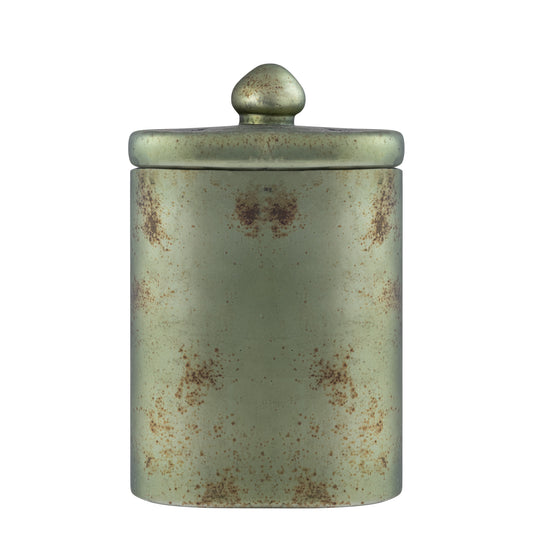 Bader Groen Antiek Glazen Opbergdoos Set van 6 Stuks - 6 Sets 20x8x13 cm