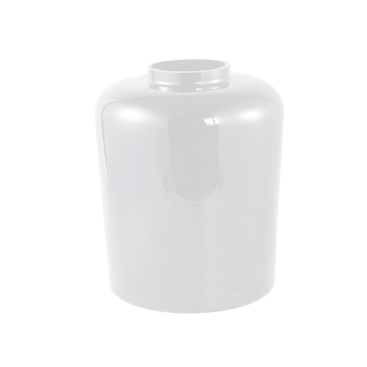 Devine Witte Glazen Vaas Massief Zwart Eenvoudig Rond L 41x34x34 cm