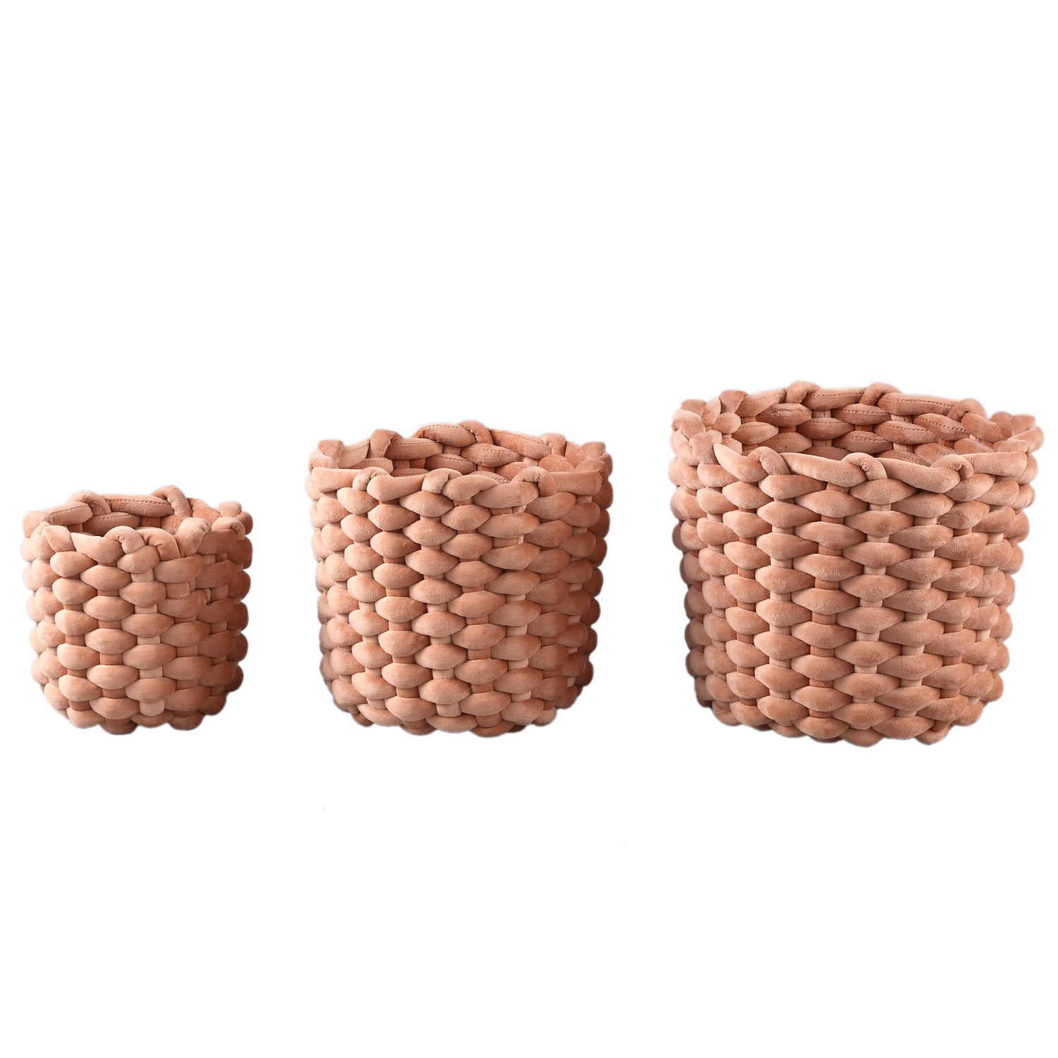 Olliver Bruine Fluwelen Touwmand Zonder Hengsels 28x24x24 cm