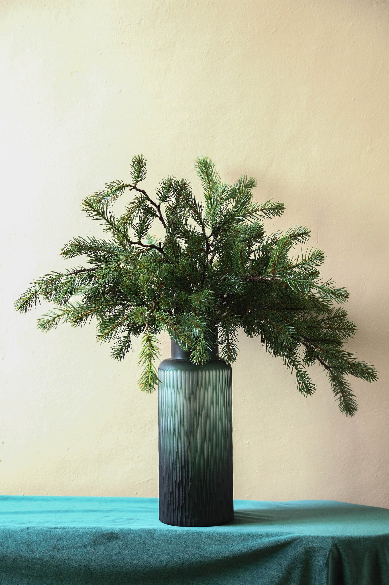Twig Plant Groen Pijnboom Spray Met Mos - Set van 12 71x40x36 cm